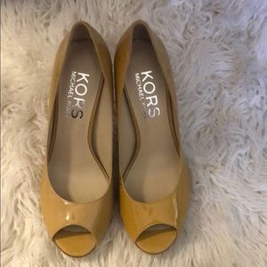 High heeled shoes